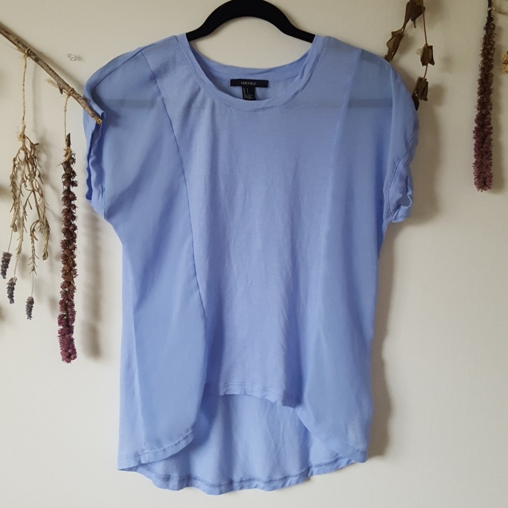 Periwinkle panelled shirt